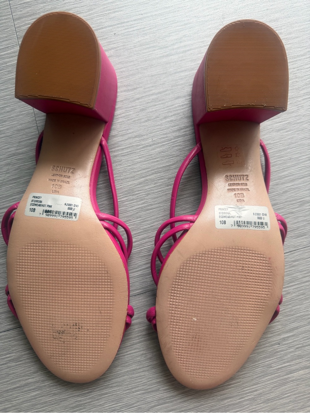 Schutz Princey Hot Pink Strappy Block Heel Sandals 10B NWOB - Picture 8 of 12